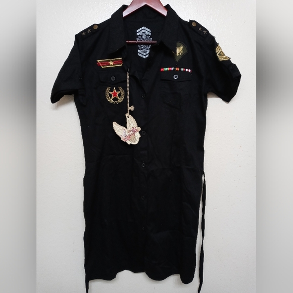 Halloween Costume Military Woman  Mini Dress Stretch Space Force/Army XL - Picture 1 of 6